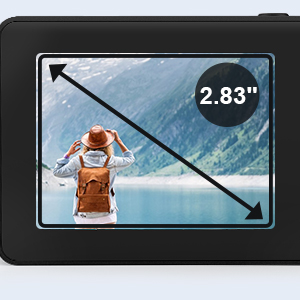 VITALUXE Digital Camera, 4K Kids Camera 13MP Point and Shoot Digital Cameras with 32GB SD Card 16X Zoom, 2.83'' Portable Vintage Small Camera for Teens Students Kids Boys Girls Adults Beginner(Black)