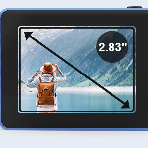 VITALUXE Digital Camera, 4K Kids Camera 13MP Point and Shoot Digital Cameras with 32GB SD Card 16X Zoom, 2.83'' Portable Vintage Small Camera for Teens Students Kids Boys Girls Adults Beginner(Blue)