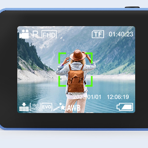 VITALUXE Digital Camera, 4K Kids Camera 13MP Point and Shoot Digital Cameras with 32GB SD Card 16X Zoom, 2.83'' Portable Vintage Small Camera for Teens Students Kids Boys Girls Adults Beginner(Blue)